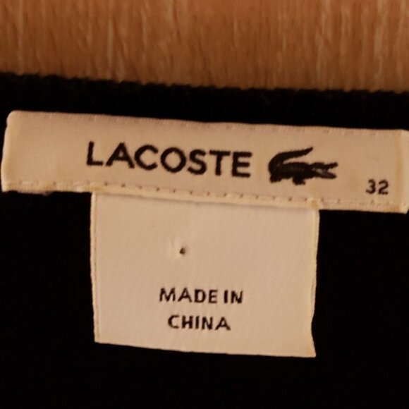 Lacoste Womens Black Lightweight V Neck Sweater XS - Picture 6 of 9